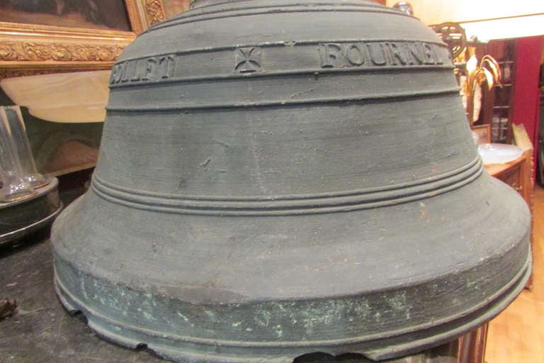 rare 18th century 1787 chapel or church bronze bell For Sale 4