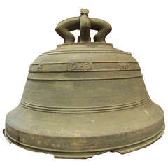 rare 18th century 1787 chapel or church bronze bell