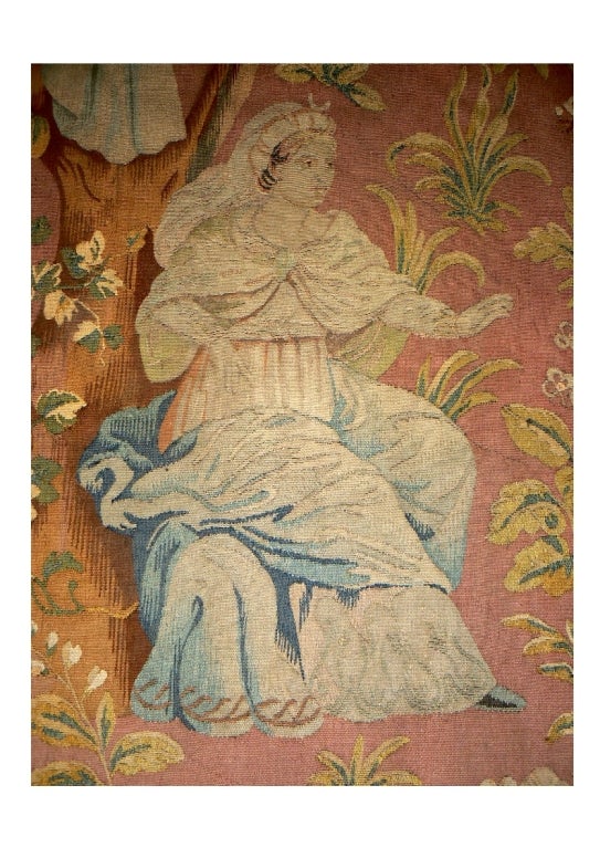 French tapestry Aubusson circa 1880's Roman soldier