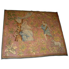 French tapestry Aubusson circa 1880's Roman soldier
