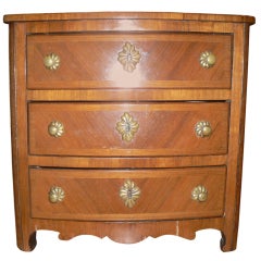 small 1740's bombee curved rosewood commode chest louis XIV