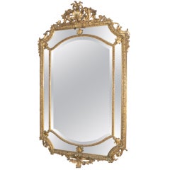 Antique 19 Century Giltwood "Pare Close" Mirror Napoleon III/Louis XIV Style