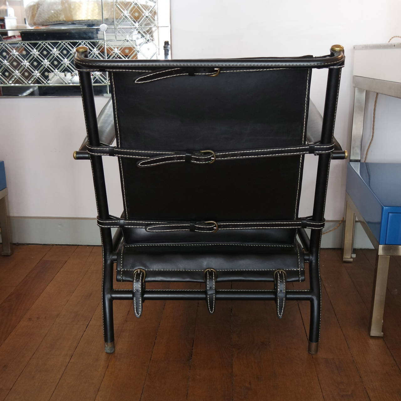 Mid-20th Century Beautiful Pair of Jacques Adnet Armchairs