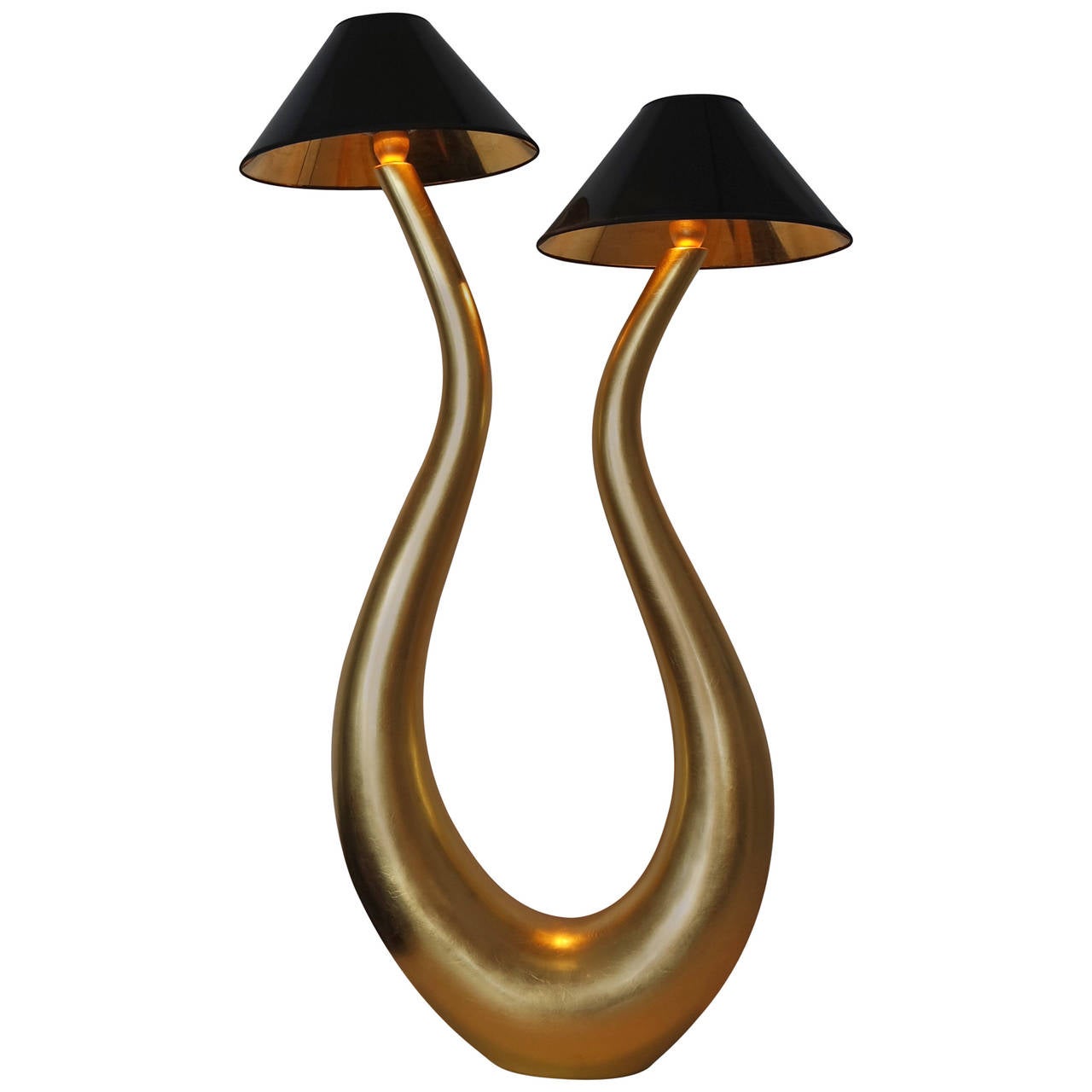 Fantastic Lyre Lamp by Philippe Cuny For Sale at 1stDibs