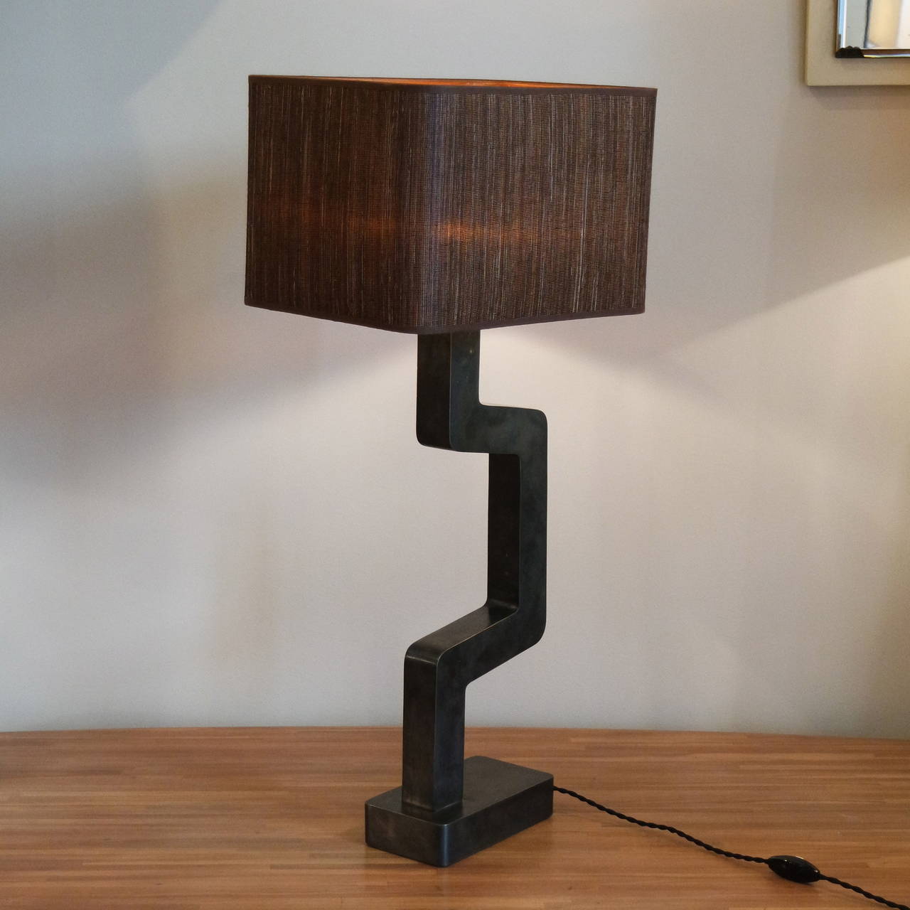 Bronze Alpha Lamp by Phlippe Cuny In Excellent Condition In Paris, FR