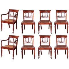 A 19th century Set of Six Side Plus Two Armchairs