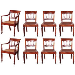 A 19th century Set of Six Side Plus Two Armchairs 2