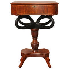 Early 19th Century Continental, Mahogany and Ebonized Occasional Table 11