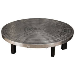 Signed Ado Chale Large Coffee Table 'Drop' in Cast Aluminium, circa 1980