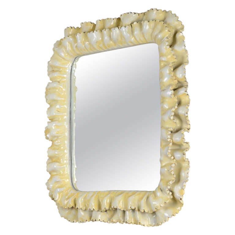 Exquisite Ceramic Mirror After Fausto Melotti At 1stdibs Ceramic Mirror After Fausto Melotti