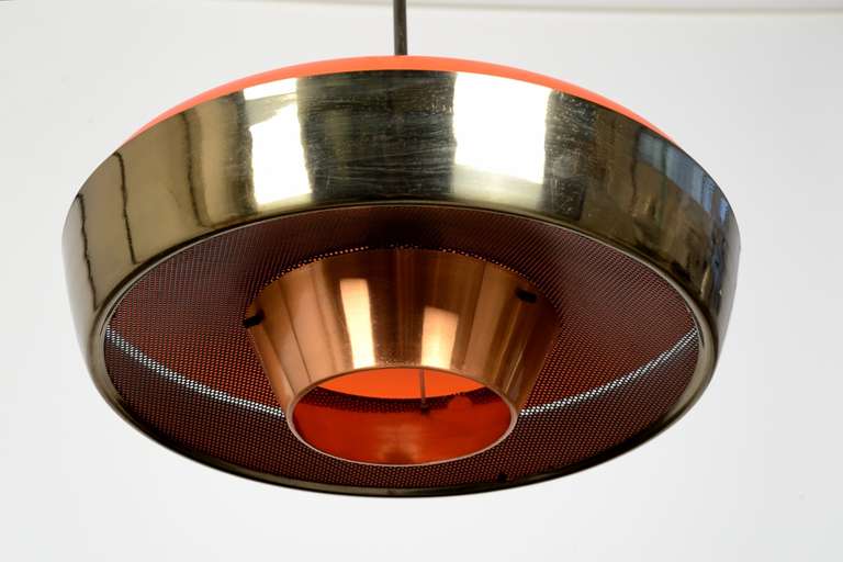 Mid-20th Century Unusual '50s Italian pendant light