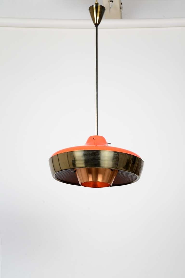Unusual '50s Italian pendant light For Sale at 1stdibs