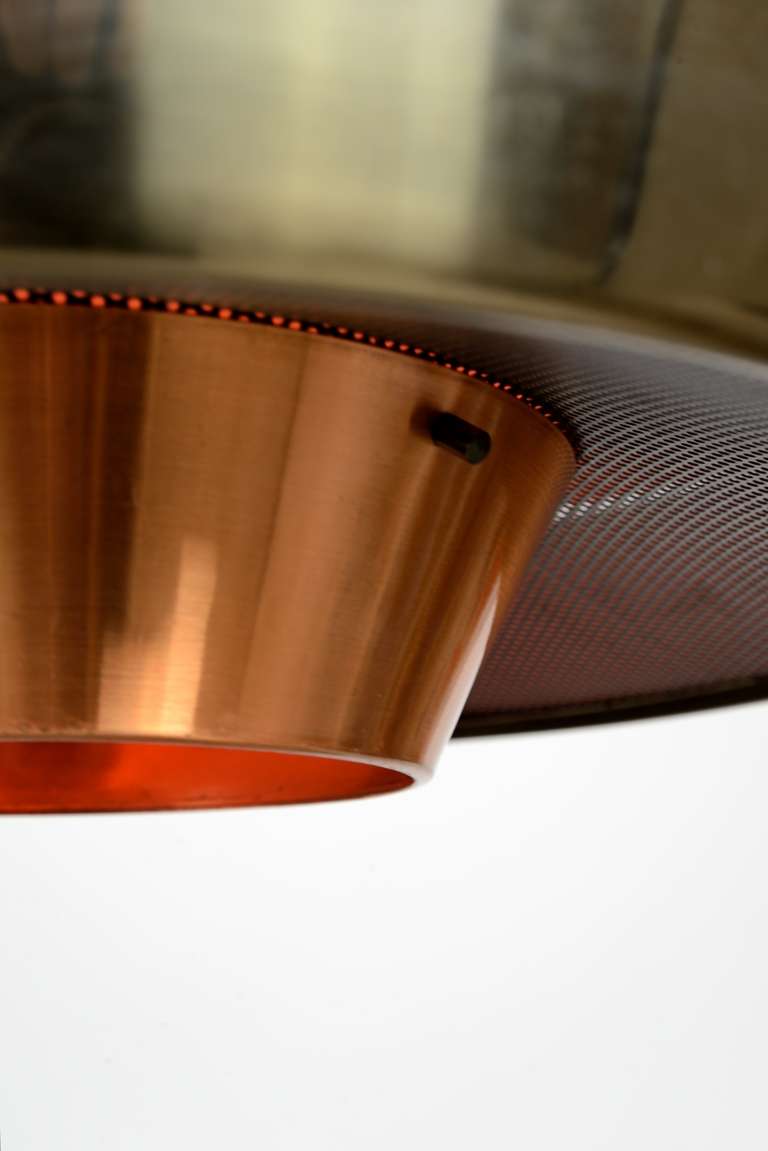 Metal Unusual '50s Italian pendant light