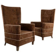 Pair of Exceptional Armchairs by Guglielmo Ulrich