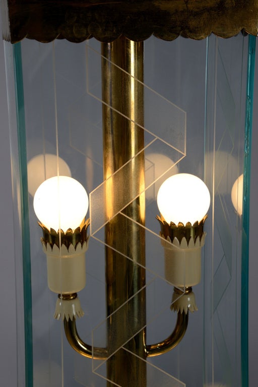 Exceptional Floor Lamp By Luigi Brusotti In Good Condition In Milan, IT