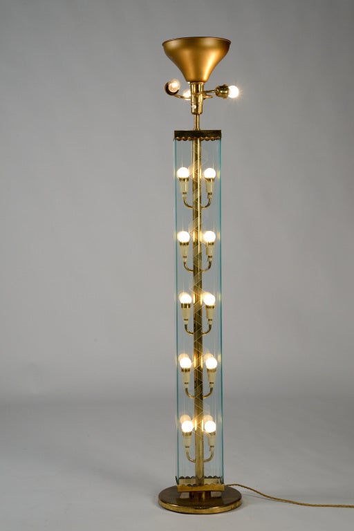 Exceptional Floor Lamp By Luigi Brusotti 1
