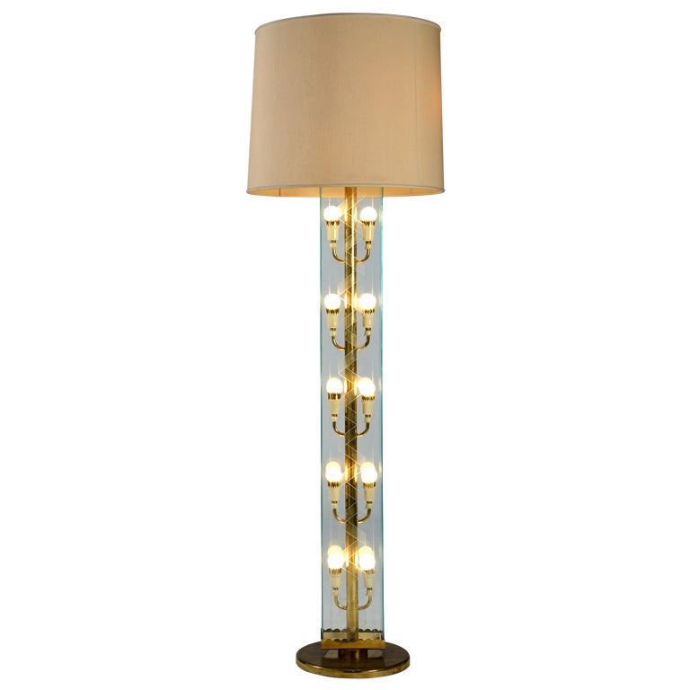Exceptional Floor Lamp By Luigi Brusotti