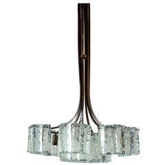 Exquisitely Made 
60s Glass Chandelier