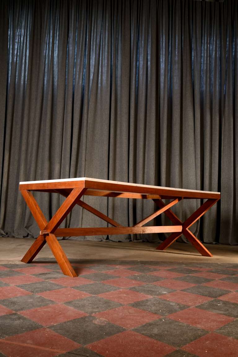 Italian Massive 1950s Cherry Wood Table/Desk