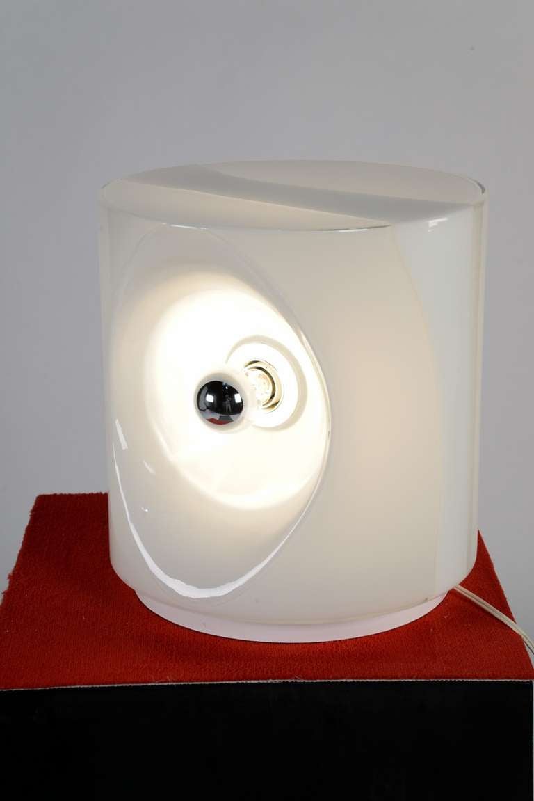 Glass table lamp manufactured by Linea GB