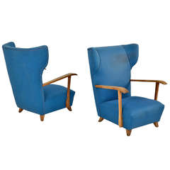 Pair of '40s armchairs by Vittorio Valabrega, Turin