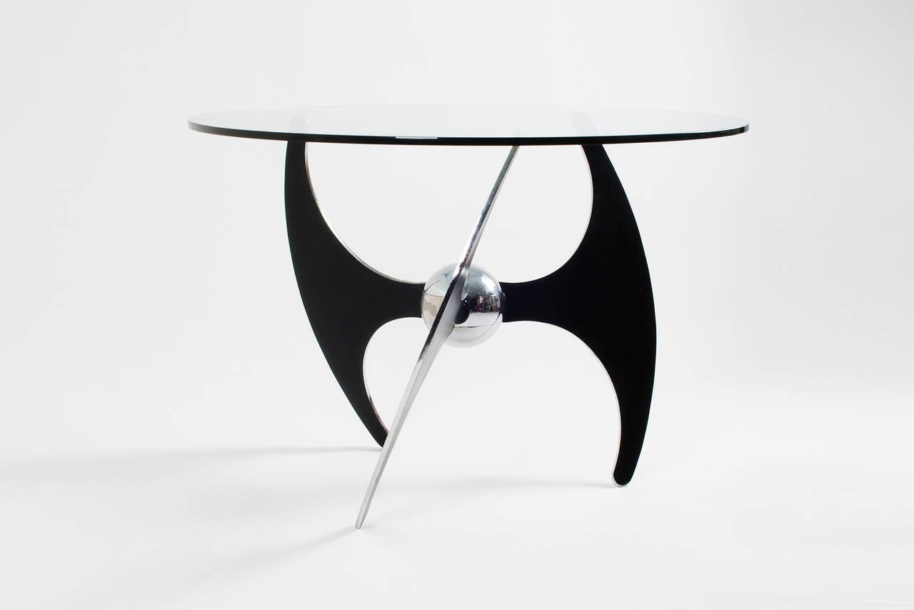 Adjustable Coffee or Dining Table by L. Campanini for Cama, 1973