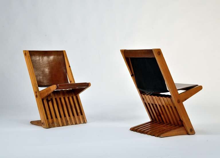 Set of Four Architectural Chairs from the 1970s