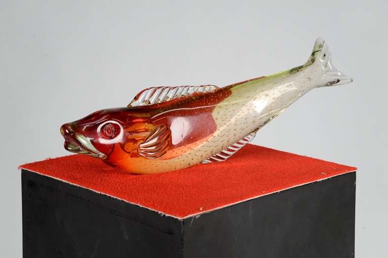 Extraordinary Murano Glass Fish Sculpture