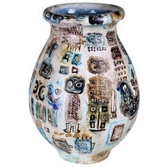 Ceramic Vase by Emanuele Luzzati