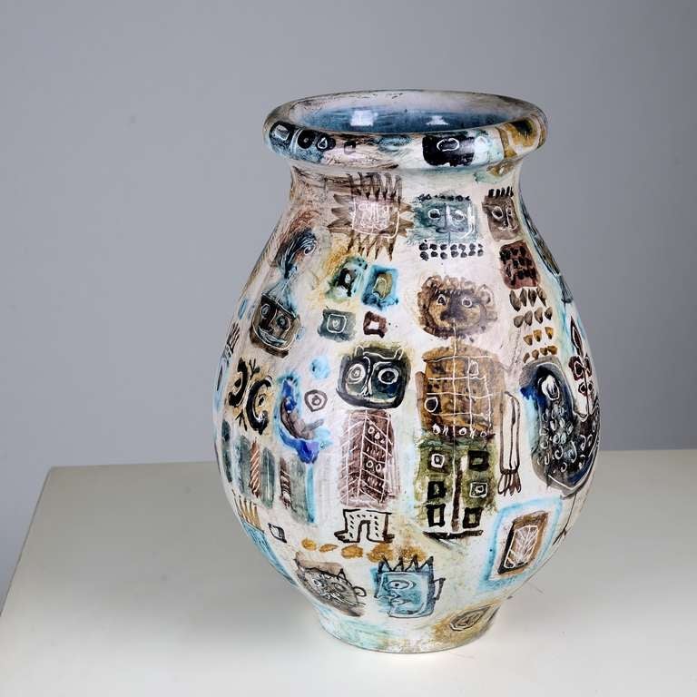 Ceramic Vase by Emanuele Luzzati