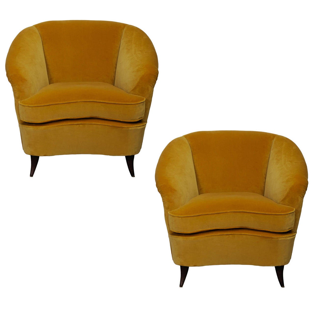 1950's  pair of Italian armchairs