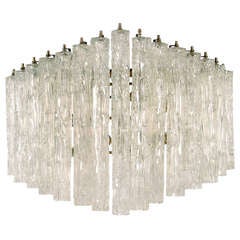 1960s Venini Wall Light Made of Transparent Murano Glass Elements