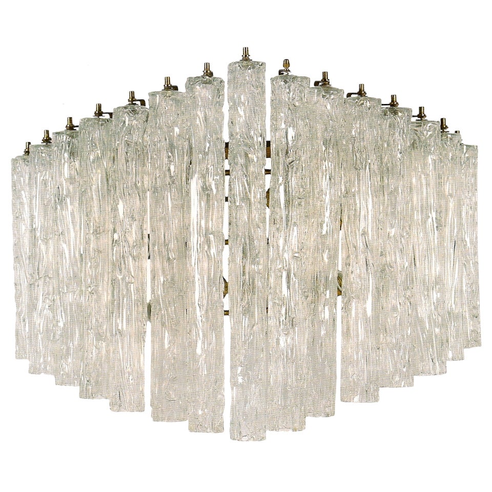 1960s Venini Wall Light Made of Transparent Murano Glass Elements For Sale