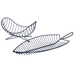 Wrought Iron Fruit Leaf Basket from the Structural Modern Line