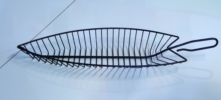American Wrought Iron Fruit Leaf Basket from the Structural Modern Line