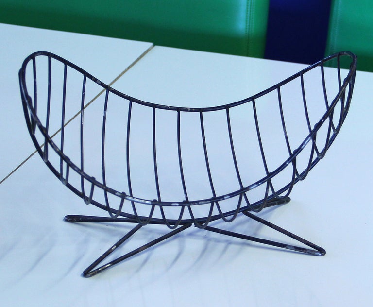 Wrought Iron Fruit Leaf Basket from the Structural Modern Line 1