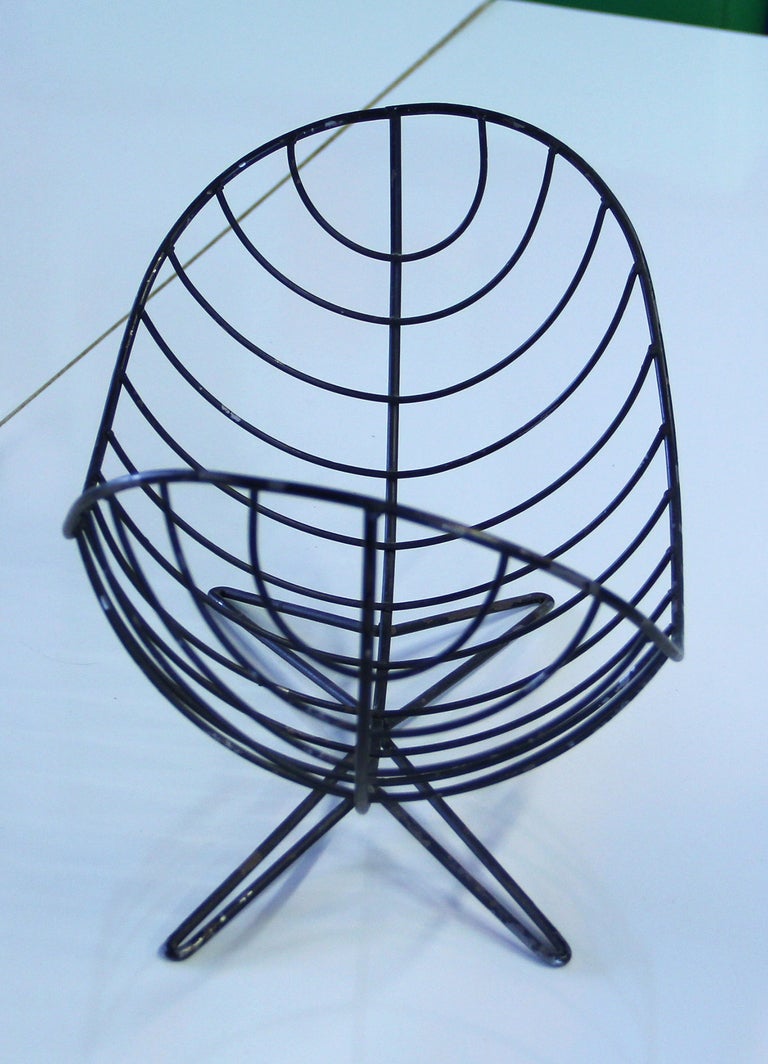 Wrought Iron Fruit Leaf Basket from the Structural Modern Line 2
