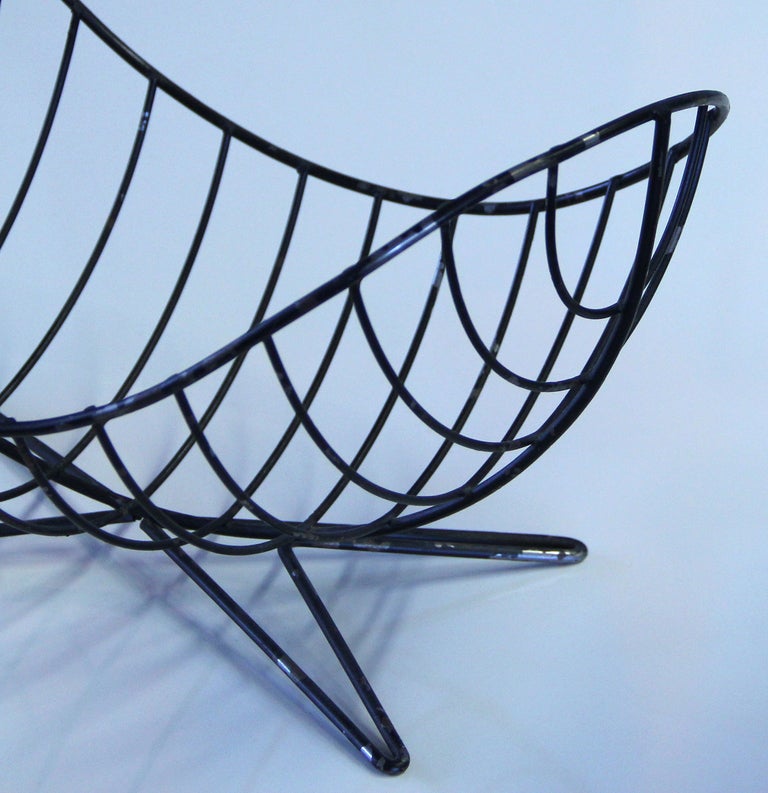 Wrought Iron Fruit Leaf Basket from the Structural Modern Line 3