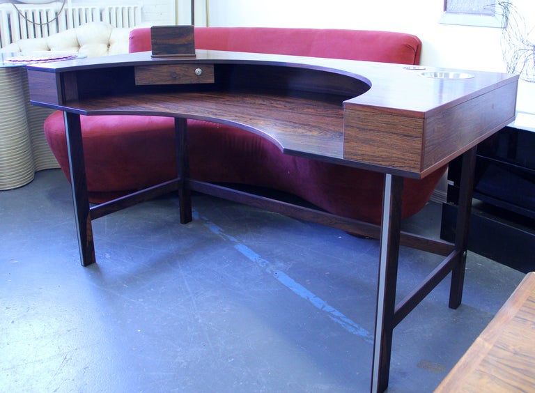 Rare Danish Modern Rosewood Desk by Lovig Dansk Designs 2