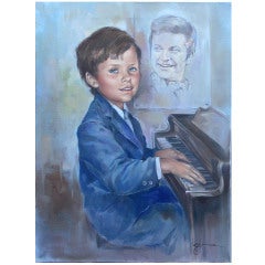 Original Oil Painting "The Pianist" or Hommage to Liberace by  Leo Jansen