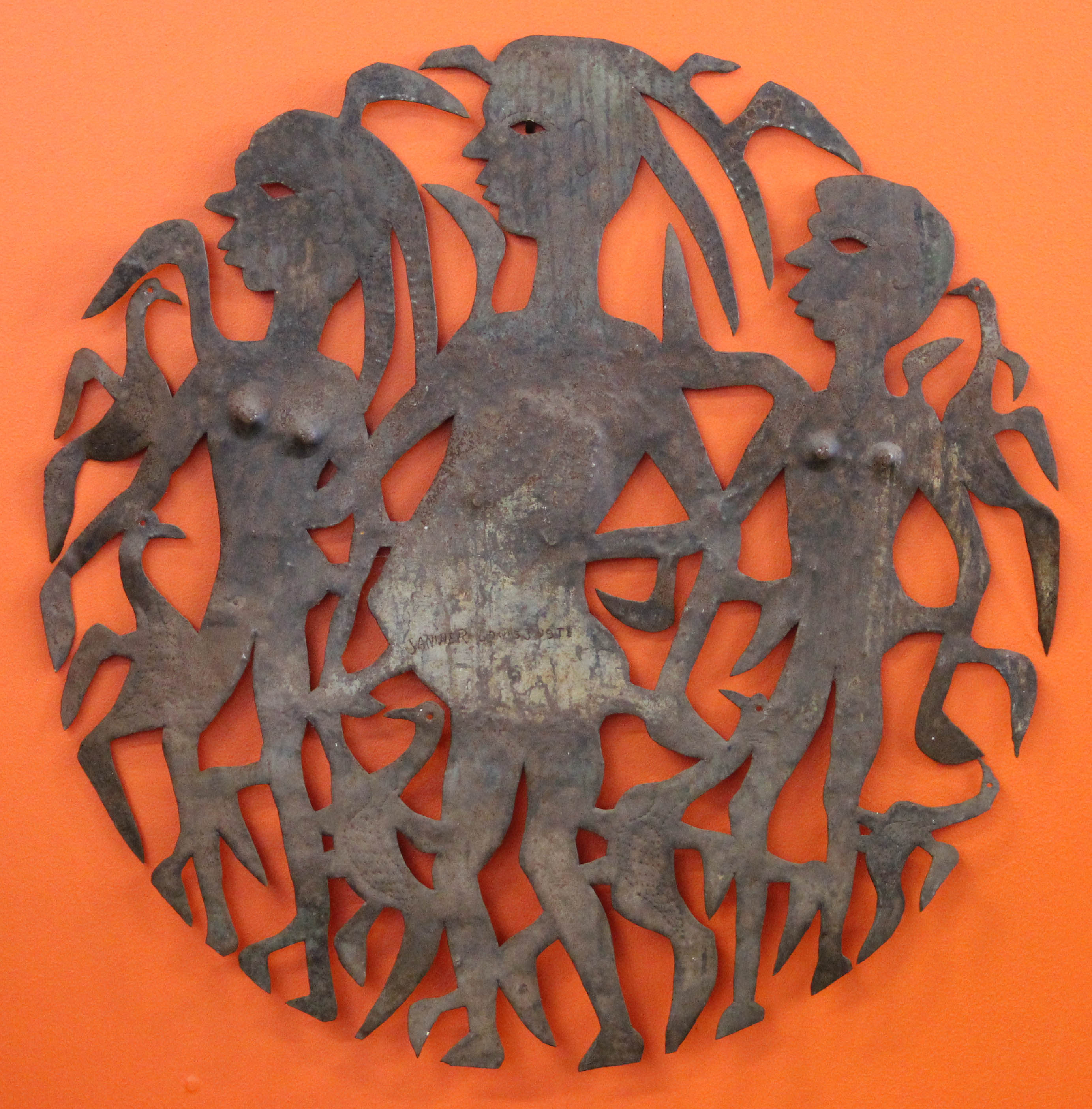 Haitian Metal Art Wall Sculpture by Janvier Louis-Juste