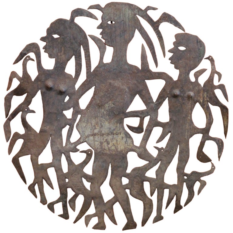 Haitian Metal Art Wall Sculpture by Janvier LouisJuste at 1stDibs