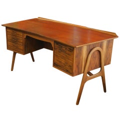 Scandinavian Danish Modern Teak Desk by Svend Madsen for Moreddi