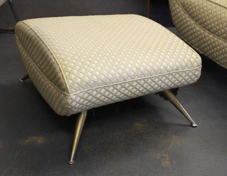 Mid-Century Modern Lounge Chair and Ottoman by Henry P. Glass In Excellent Condition In Minneapolis, MN