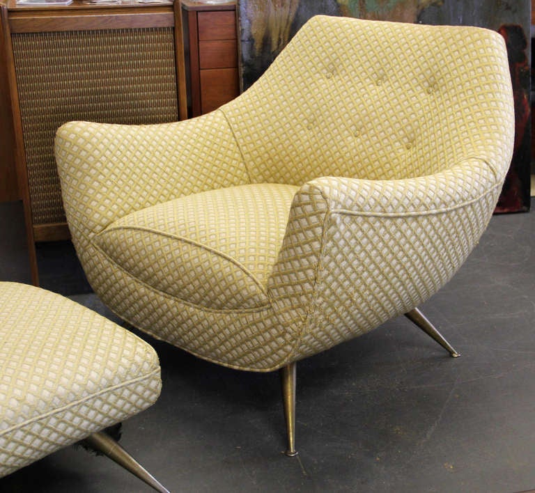 Mid-20th Century Mid-Century Modern Lounge Chair and Ottoman by Henry P. Glass