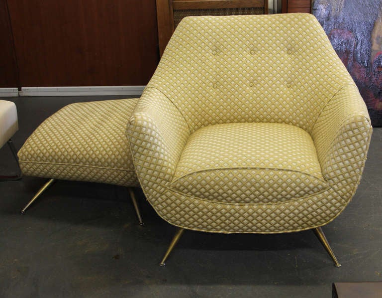 Mid-Century Modern Lounge Chair and Ottoman by Henry P. Glass 4