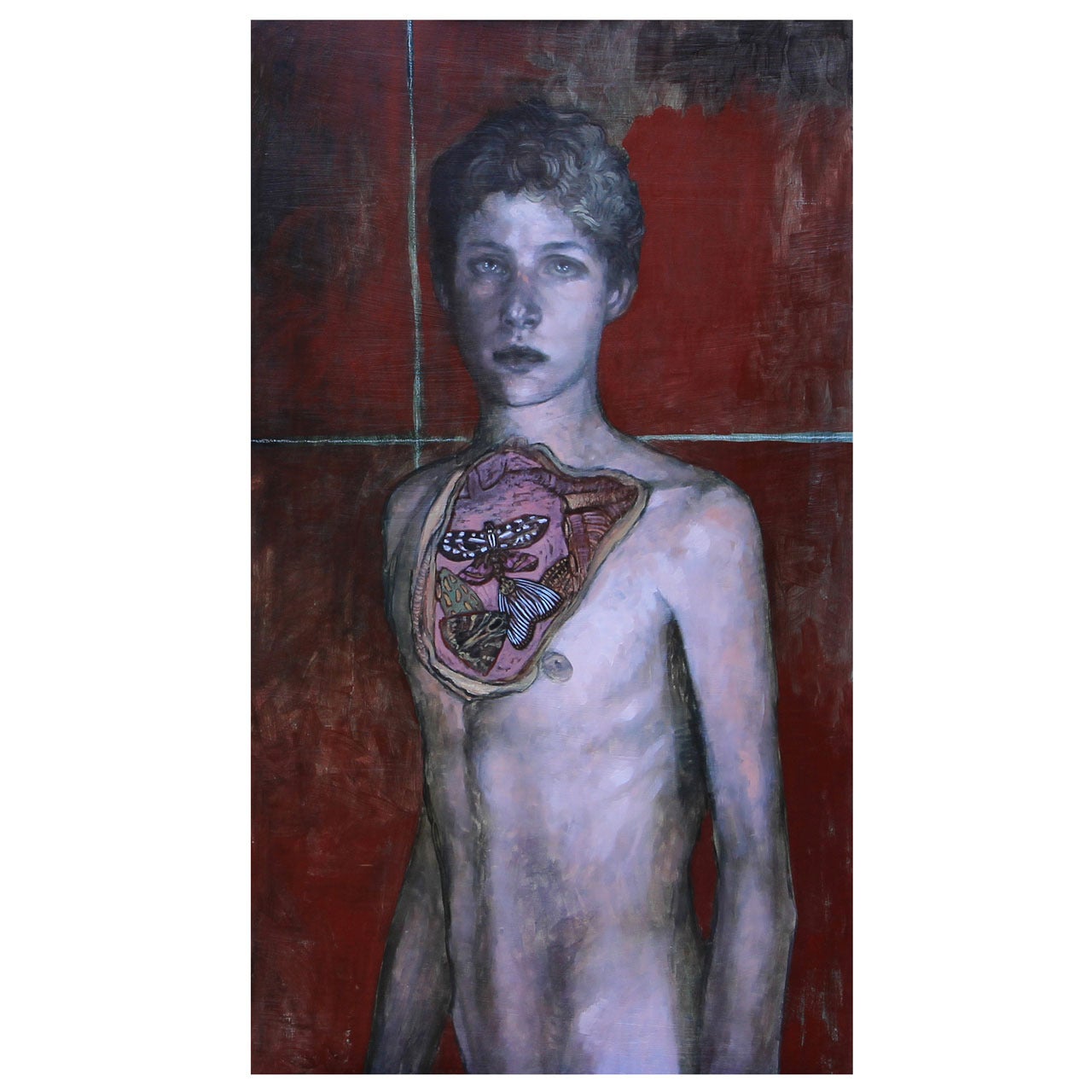"Between My Chest" Original Oil Painting by Caitlin Karolczak For Sale