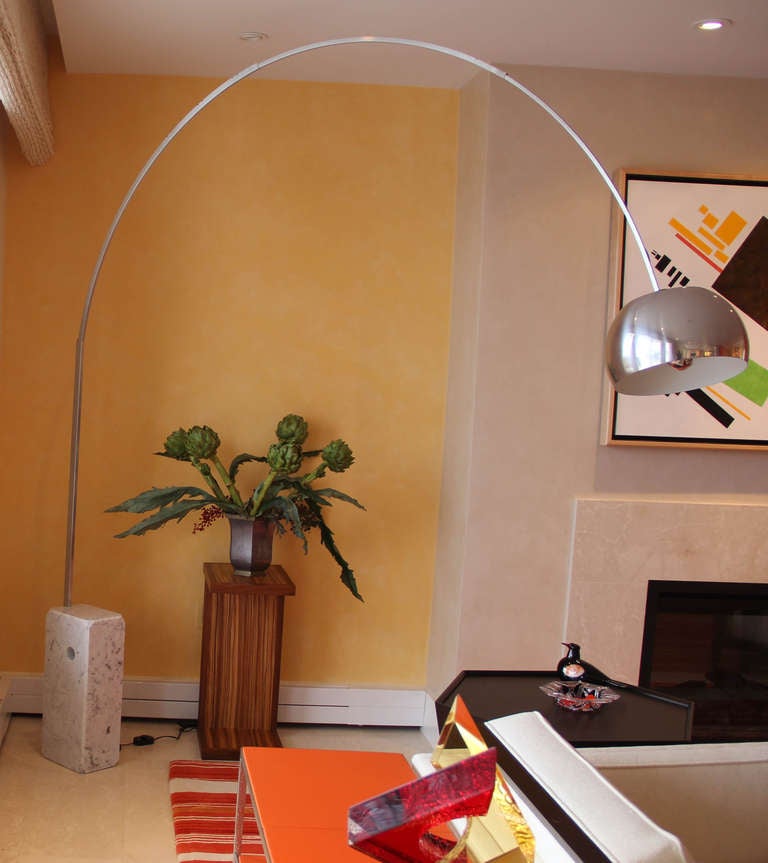 Classic Flos Arco floor lamp by Achille and Pier Giacomo Castiglioni 
98.5