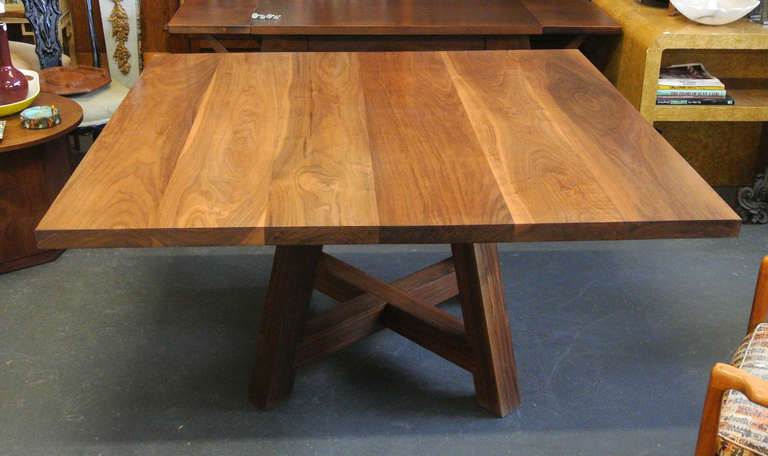 Custom Arts and Crafts Solid Walnut Plank Dining or Conference Table 1