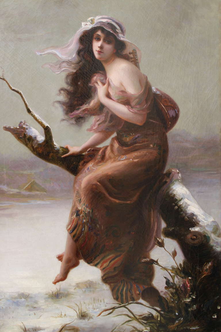 French Dramatic Painting by Edouard BIsson (1856-1939)